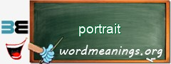 WordMeaning blackboard for portrait